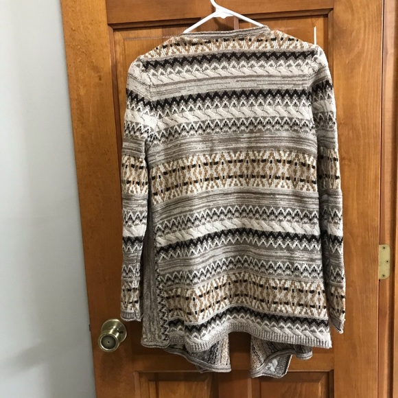 J. Jill Nordic Knit Open Front Draped Cardigan - Picture 3 of 10